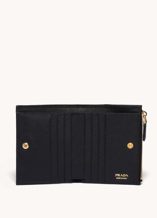 Prada Small portemonnee van kalfsleer - detail 4 diepzwart