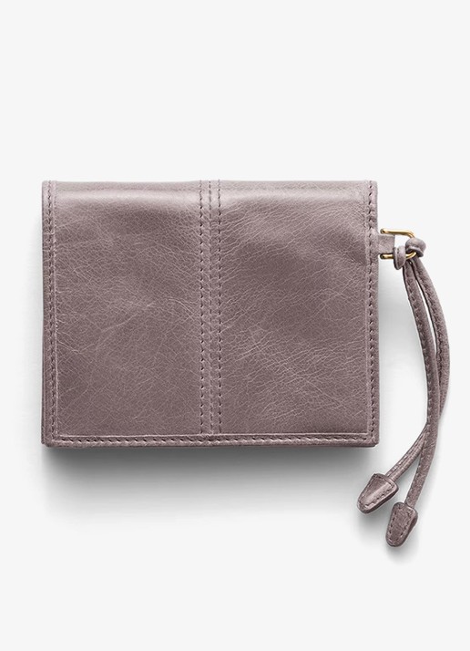 Prada Small portemonnee van kalfsleer - achterkant 3 taupe