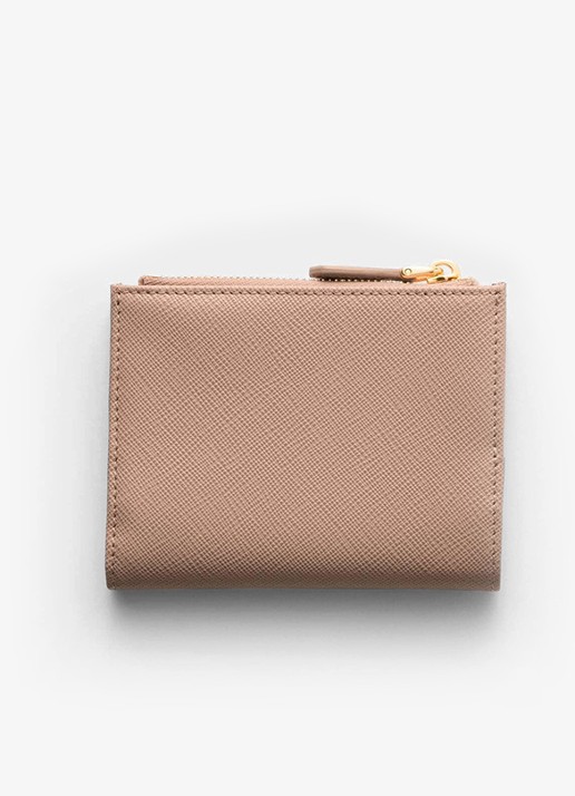 Prada Small portemonnee van kalfsleer - achterkant 2 beige