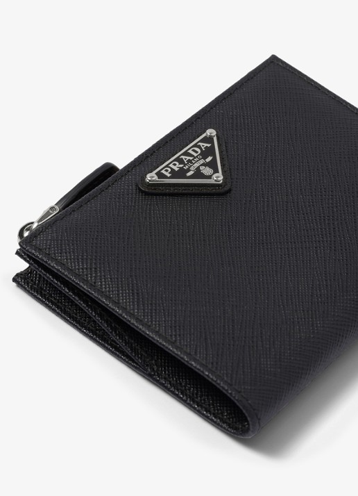 Prada Small portemonnee van kalfsleer - detail 6 diepzwart