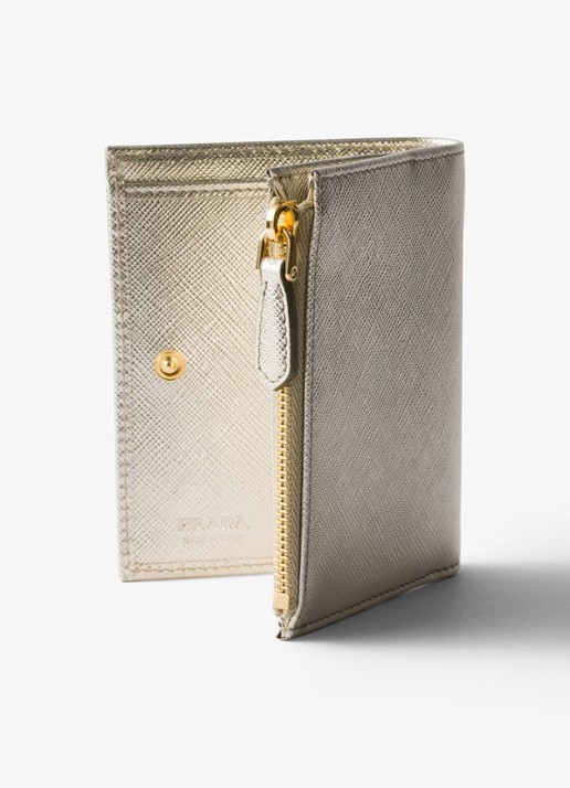 Prada Small portemonnee van kalfsleer - detail 2 goud