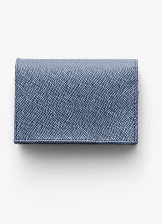 Prada Small portemonnee van kalfsleer - achterkant 4 blauw
