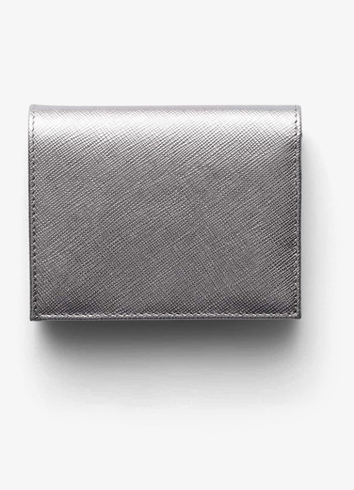Prada Small portemonnee van kalfsleer  - achterkant 2 zilver