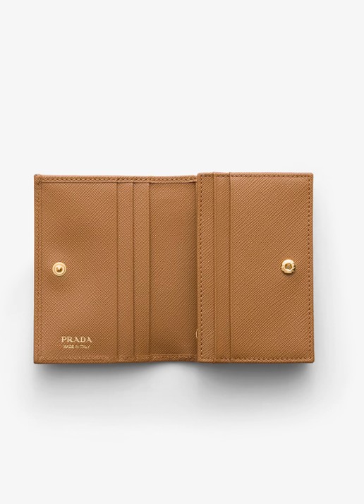 Prada Small portemonnee van kalfsleer - voorkant 4 camel