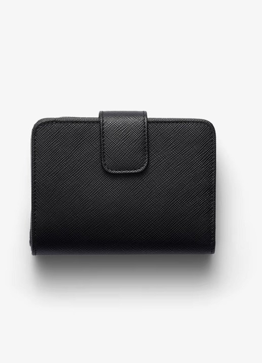Prada Small portemonnee van kalfsleer - achterkant 4 zwart
