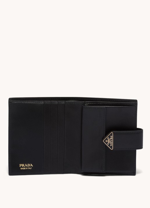 Prada Small portemonnee van leer - detail 2 zwart