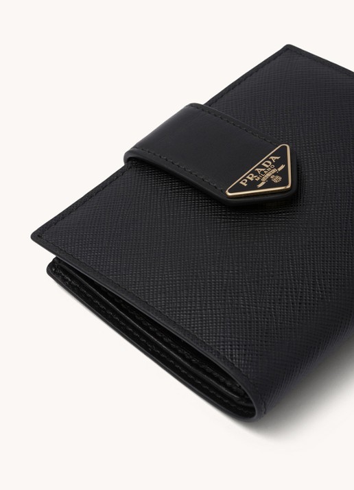 Prada Small portemonnee van leer - detail 3 zwart