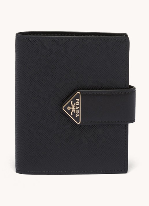 Prada Small portemonnee van leer - voorkant 4 zwart