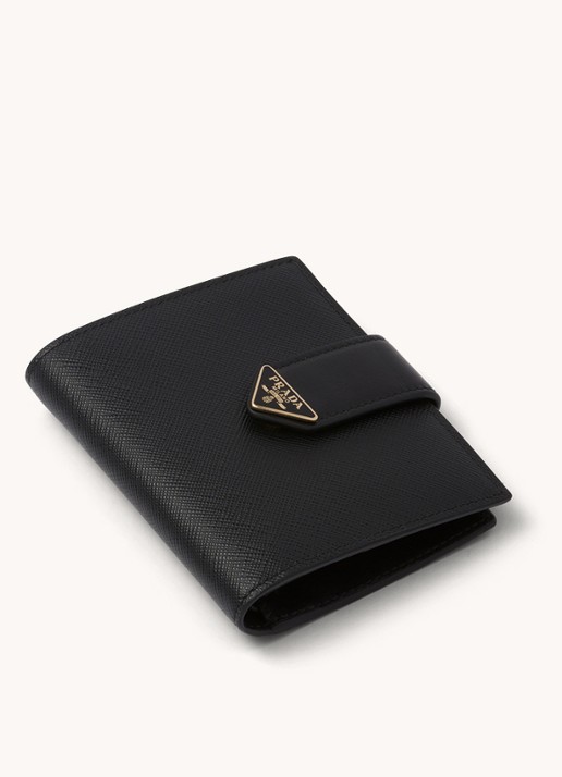 Prada Small portemonnee van leer - voorkant 5 zwart