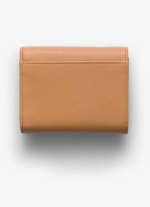 Prada Small portemonnee van leer - achterkant camel
