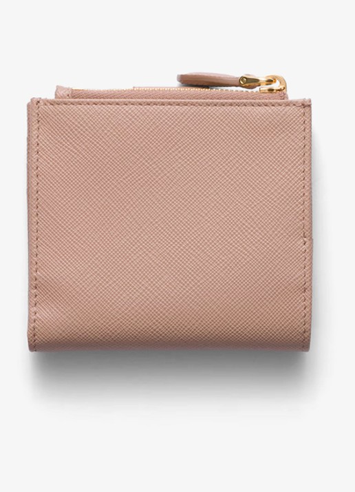 Prada Small portemonnee van leer - achterkant 3 beige