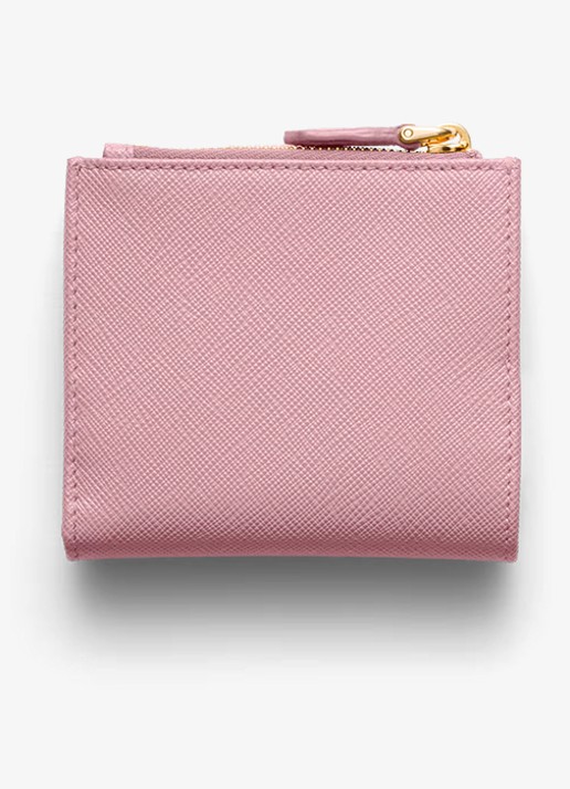 Prada Small portemonnee van leer - achterkant 2 oudroze