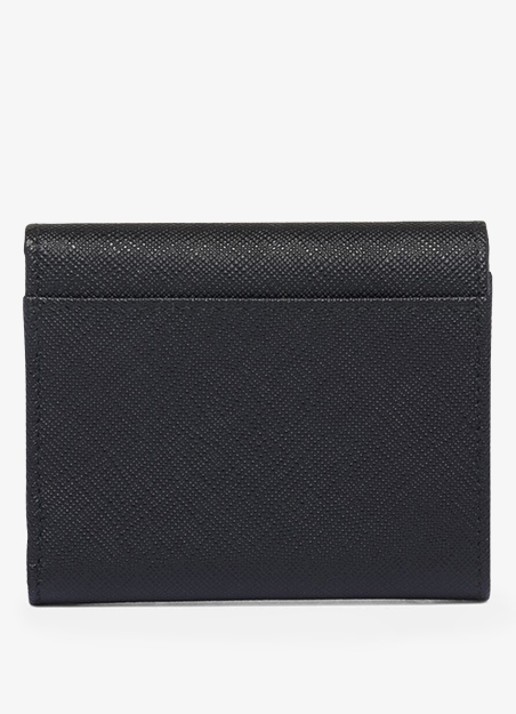 Prada Small portemonnee van leer - achterkant 4 diepzwart