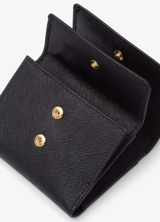 Prada Small portemonnee van leer - detail 2 diepzwart