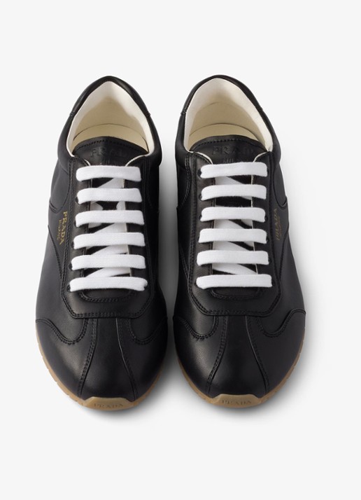 Prada Sneaker van leer - detail 2 zwart