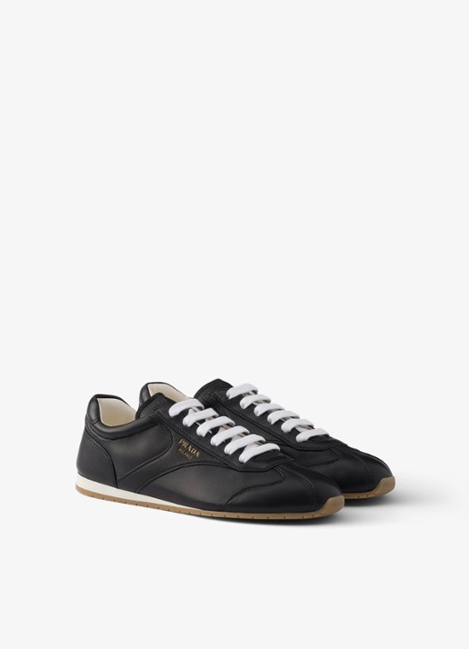 Prada Sneaker van leer - voorkant 5 zwart