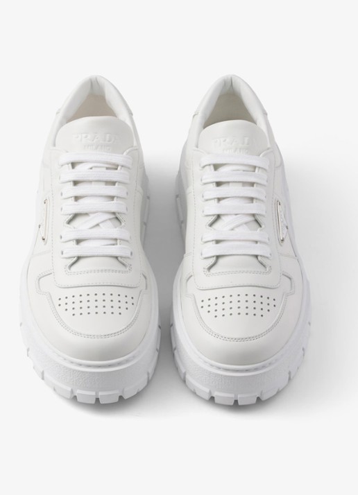 Prada Sneaker van leer - detail 3 wit