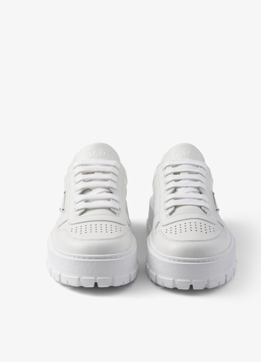 Prada Sneaker van leer - detail 4 wit