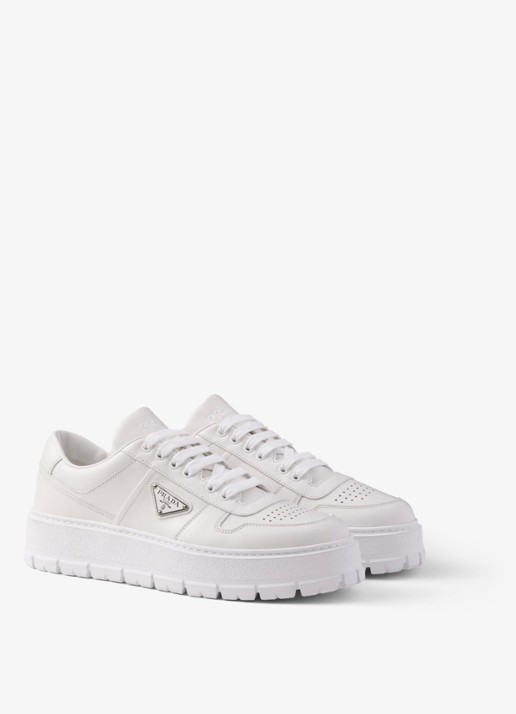 Prada Sneaker van leer - voorkant 2 wit
