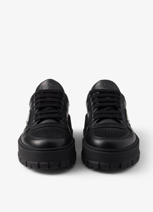 Prada Sneaker van leer - detail 4 zwart