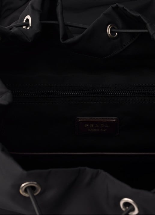 Prada Speedrock Re-Nylon rugzak met leren details - detail 2 zwart
