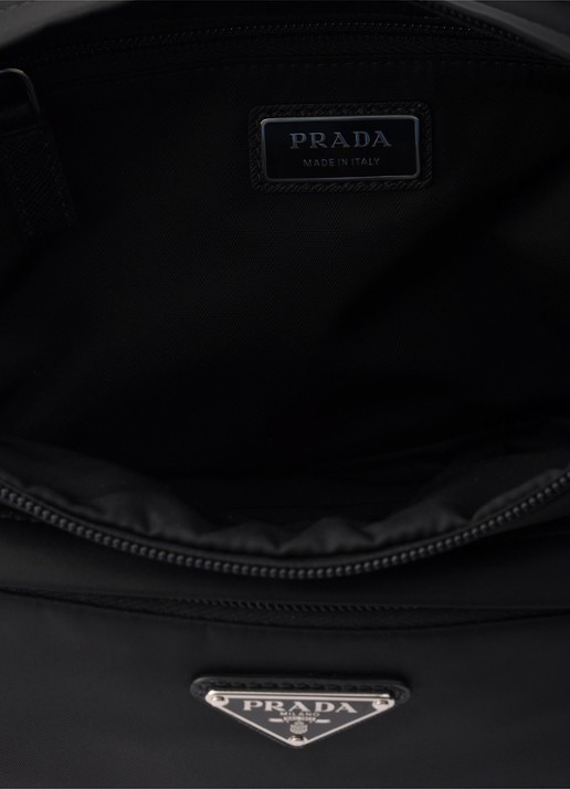 Prada Speedrock Re-Nylon schoudertas met leren details - detail 5 zwart