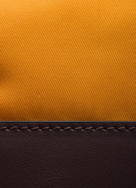 Prada Speedrock Re-Nylon telefoonhoesje met leren details en afneembare schouderriem - detail 3 oranje