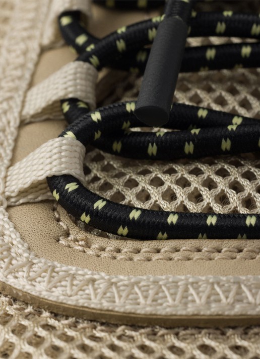 Prada Speedrock sneaker van mesh met leren details - detail 3 khaki