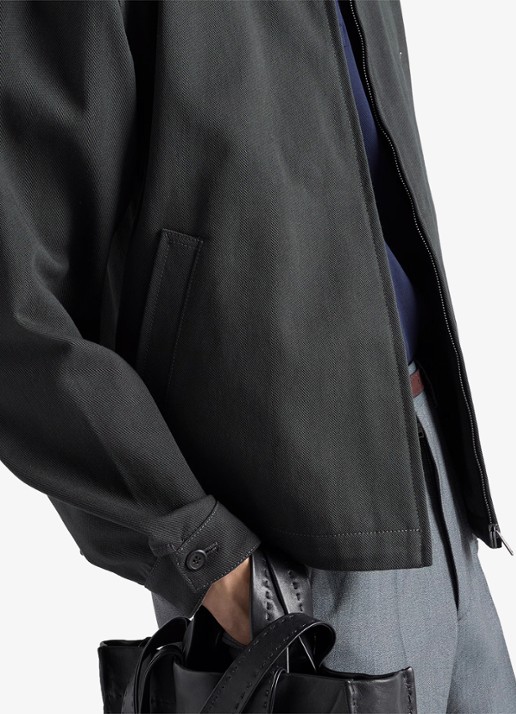 Prada Spijkerjas met steekzakken en logo - detail 4 donkergroen