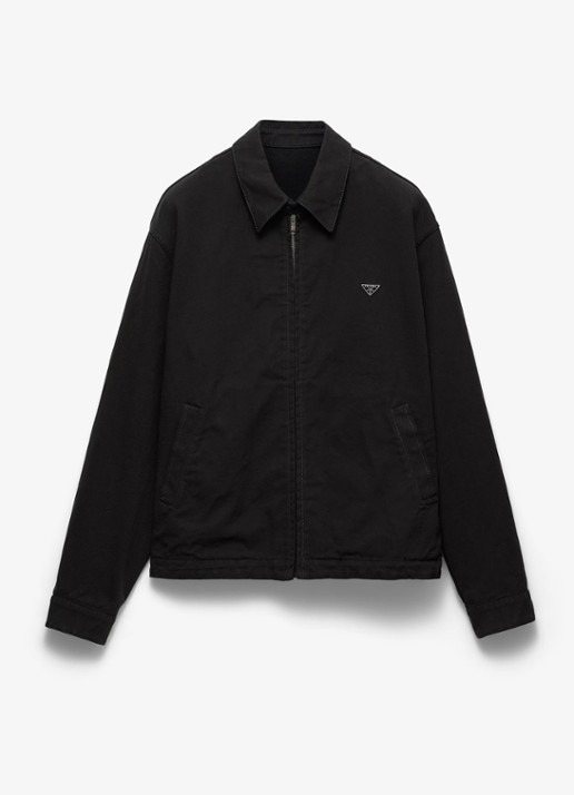 Prada Spijkerjas met steekzakken en logo - voorkant 5 donkergroen