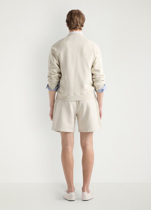 Prada Straight fit korte joggingbroek met steekzakken - achterkant gebroken wit