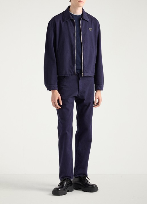 Prada Straight leg jeans met donkere wassing - voorkant 5 indigo