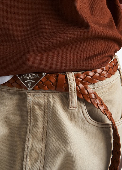 Prada Straight leg jeans met gekleurde wassing - detail 4 beige