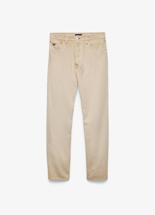 Prada Straight leg jeans met gekleurde wassing - voorkant 2 beige