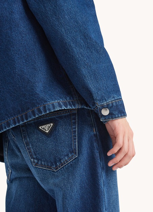 Prada Straight leg jeans met medium wassing - detail 4 indigo
