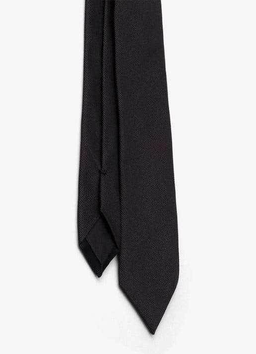 Prada Stropdas van zijde met logo - detail 3 zwart