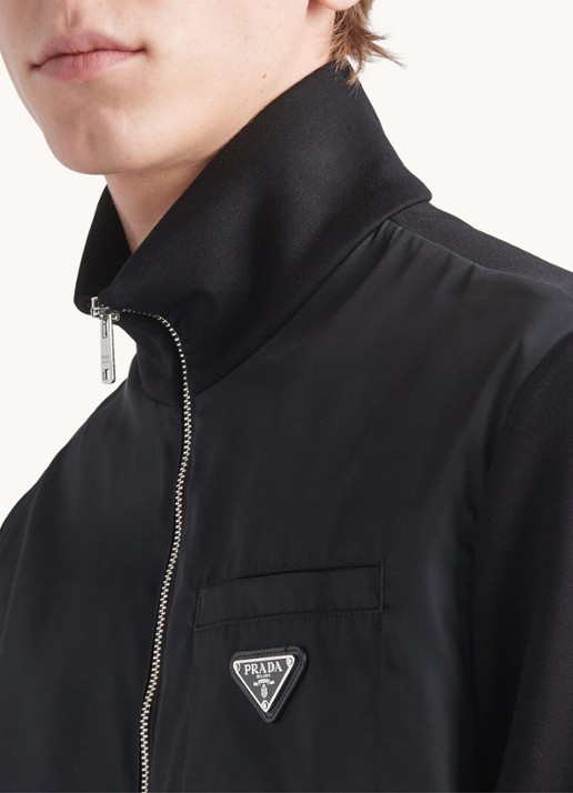 Prada Sweatvest met logo - detail 2 zwart