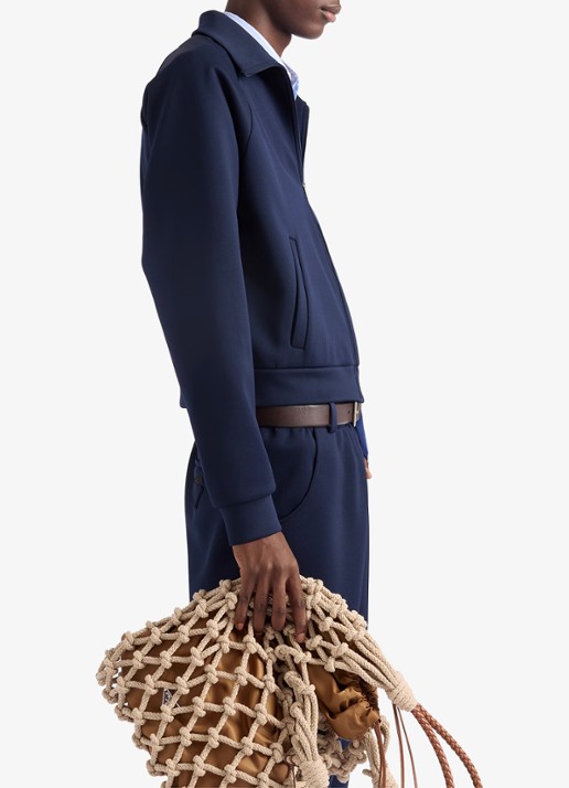Prada Sweatvest met steekzakken - detail 4 donkerblauw