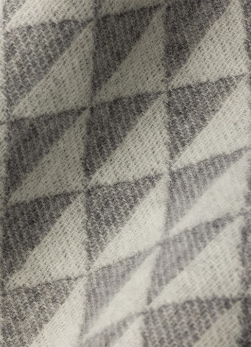 Prada Symbole sjaal in kasjmierblend 185 x 70 cm - voorkant 2 grijs