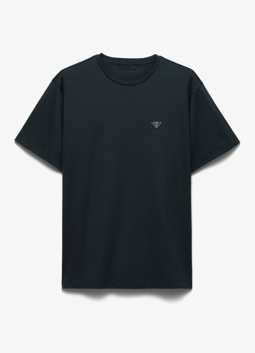 Prada T-shirt met logo - voorkant donkergroen