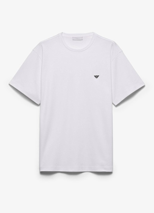 Prada T-shirt met logo - voorkant 3 wit