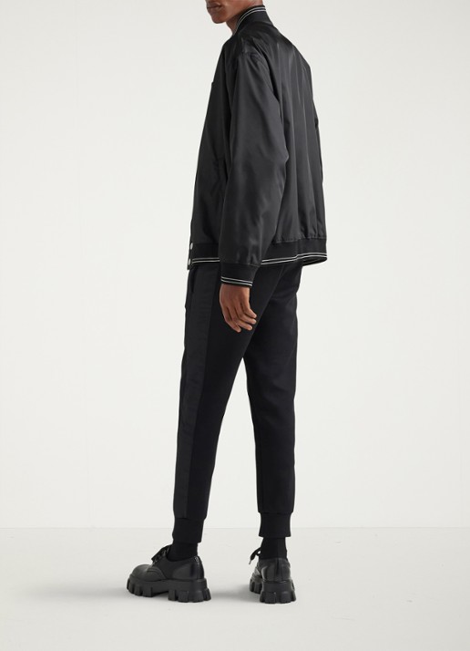 Prada Tapered fit joggingbroek met steekzakken - detail 3 zwart