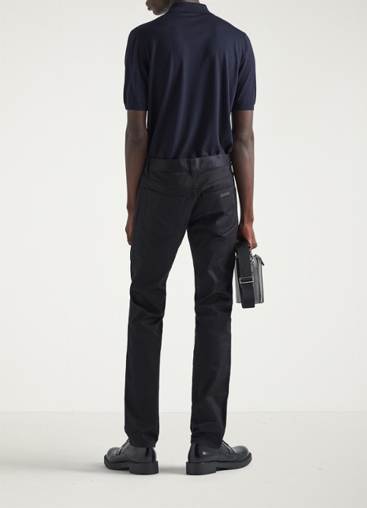 Prada Tapered jeans met stretch - detail 3 zwart
