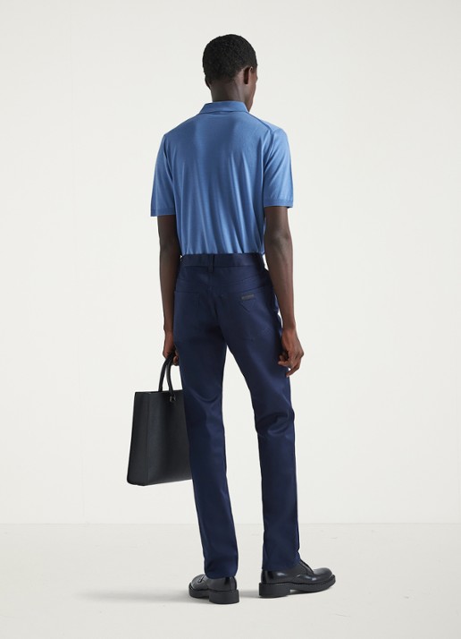 Prada Tapered jeans met stretch - detail 5 indigo