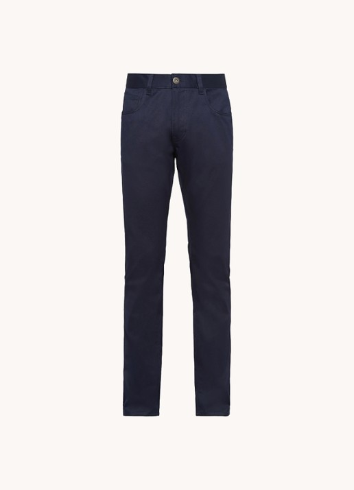 Prada Tapered jeans met stretch - voorkant indigo