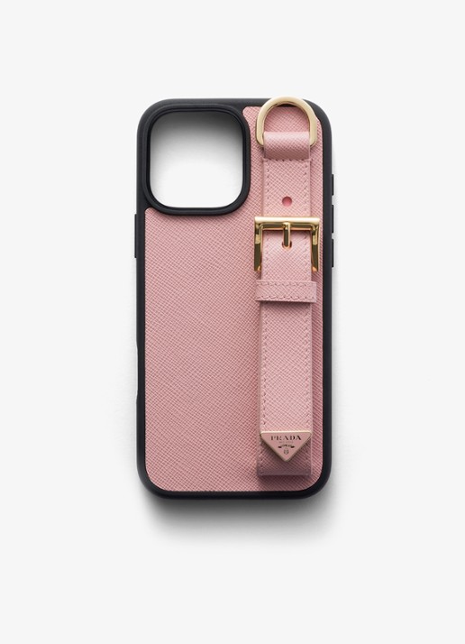 Prada Telefoonhoesje van kalfsleer voor iPhone 16 Pro Max