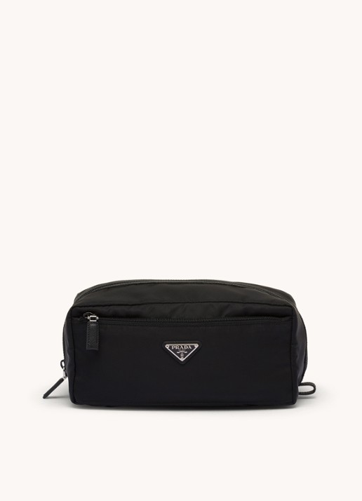 Prada Toilettas met leren details - voorkant 6 zwart