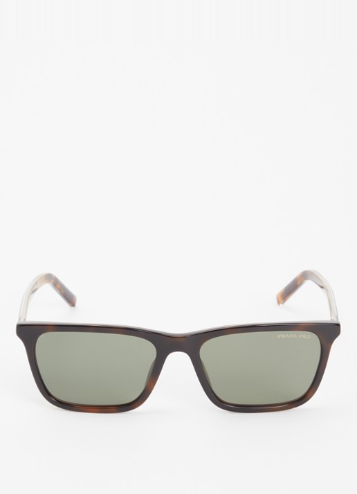 Prada Wayfarer zonnebril gepolariseerd PR D19S - detail donkerbruin