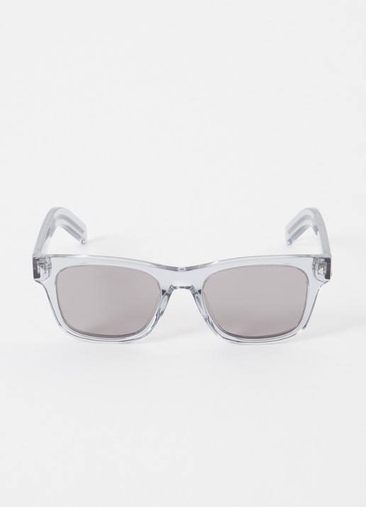 Prada Wayfarer zonnebril gepolariseerd PRA17S - detail staalblauw