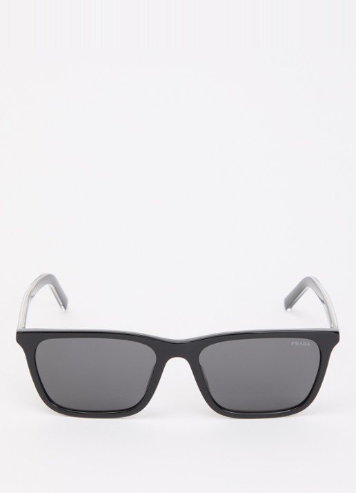 Prada Wayfarer zonnebril PRD19S - detail 2 zwart